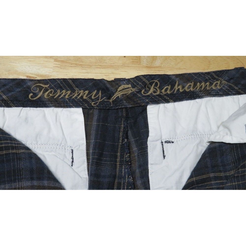 Mens Tommy Bahama Shorts Linen Silk Multicolor Plaid Size 36 T8543 - Picture 7 of 7
